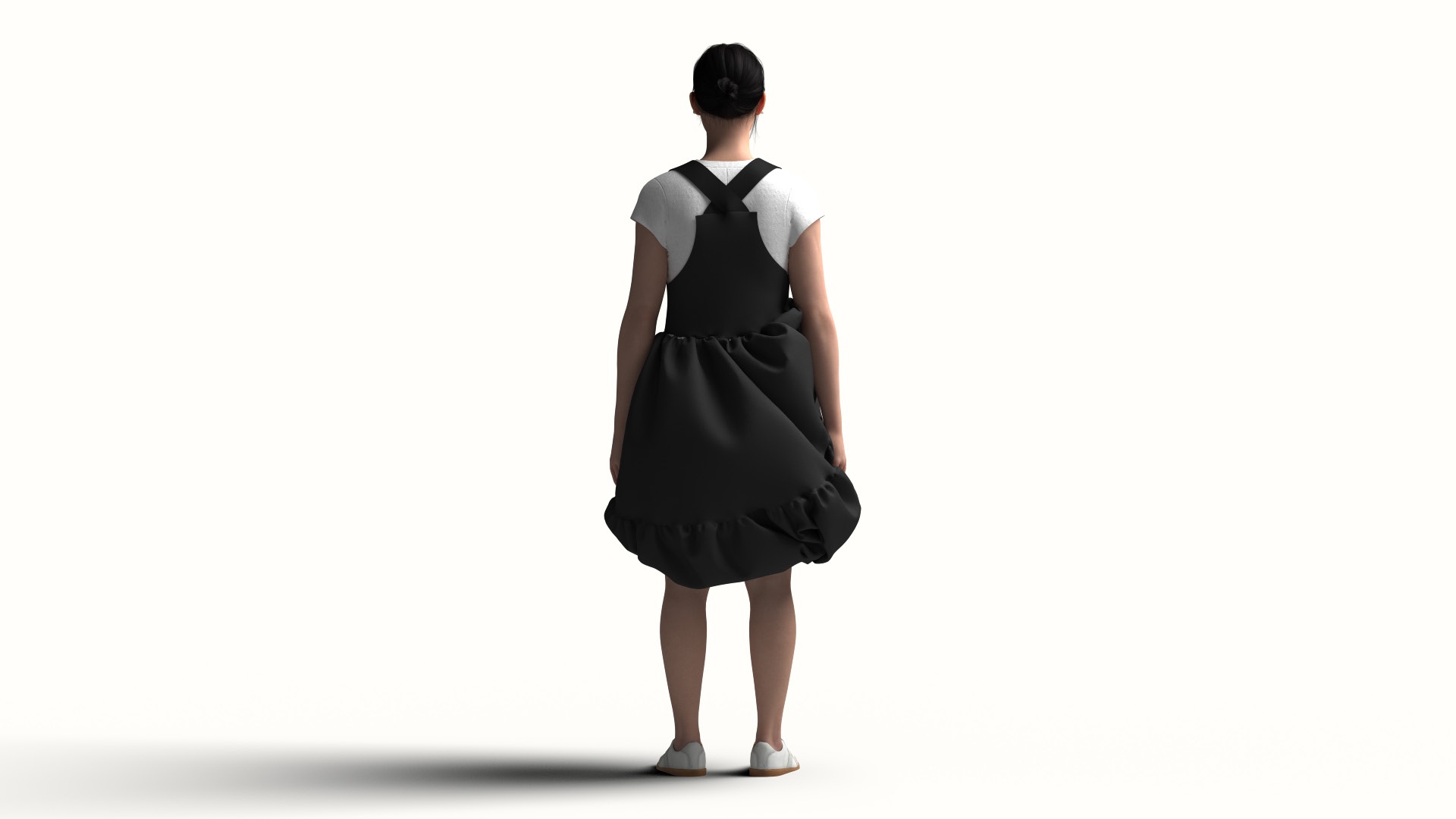 Back rendered view of the NASCAR dress