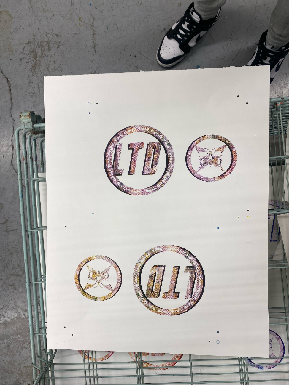 CMYK marked-registration print three