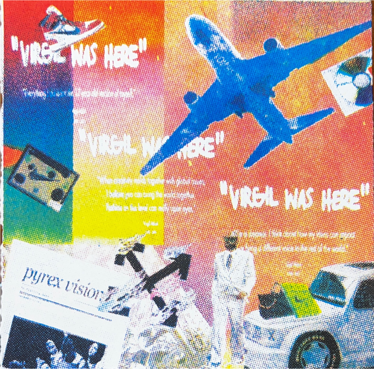 Four-layer optical-blend Virgil Abloh tribute prints