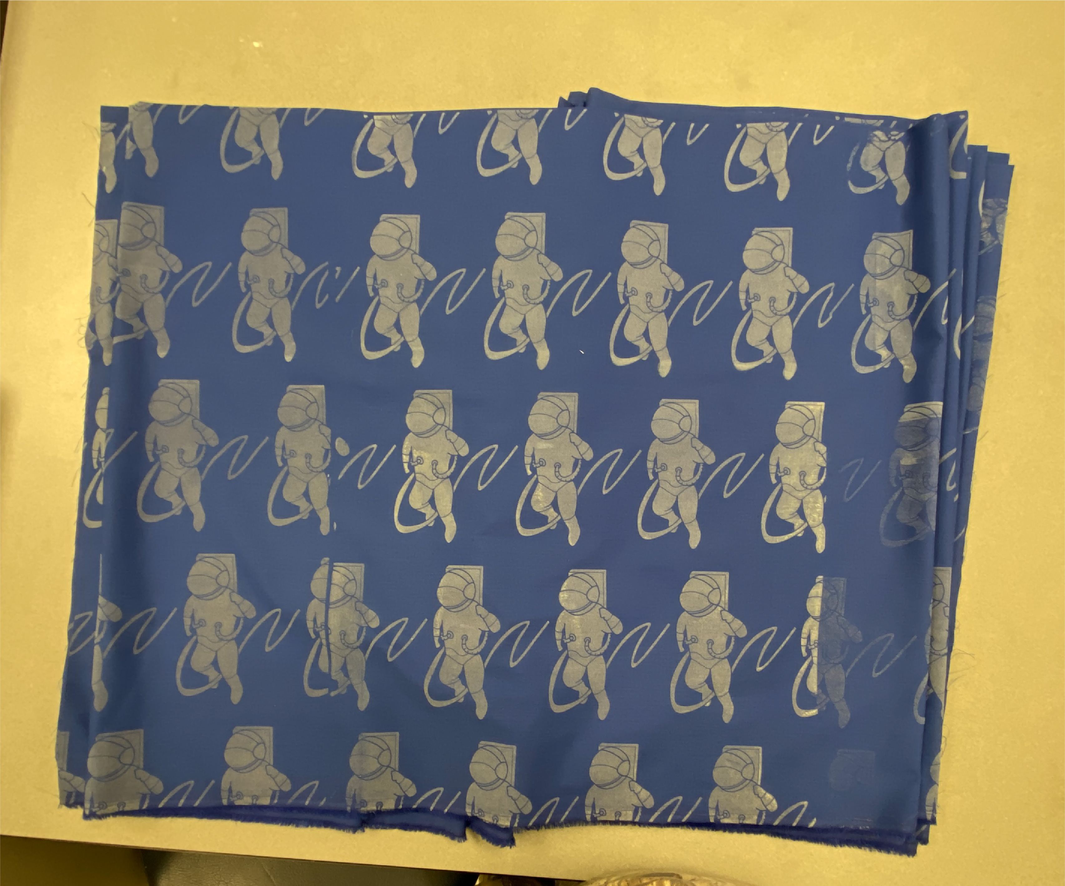 Indigo custom tote back