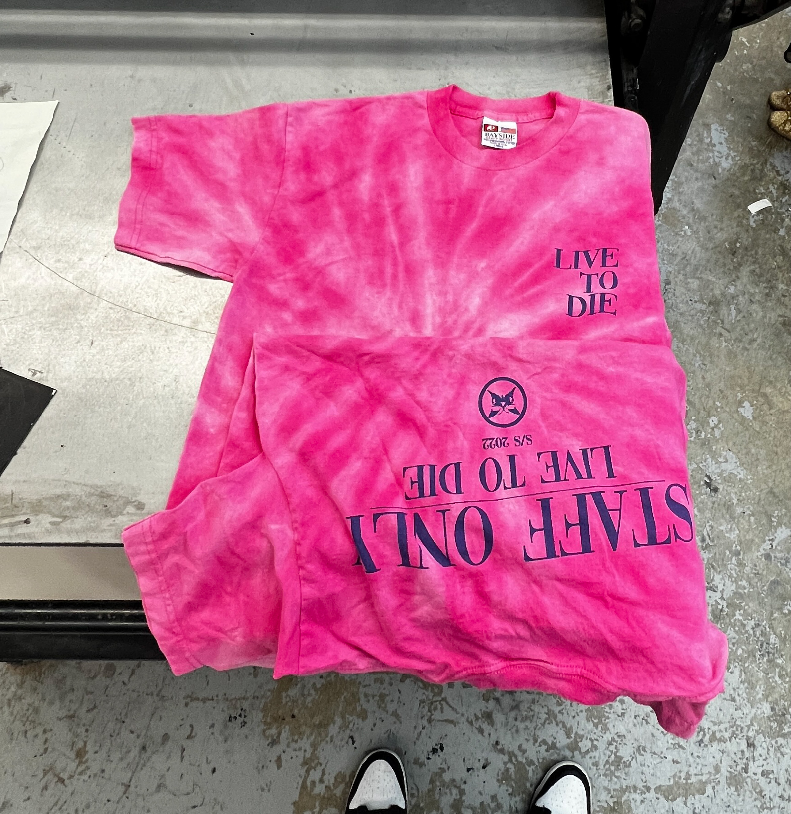 Green and red Live to Die production print