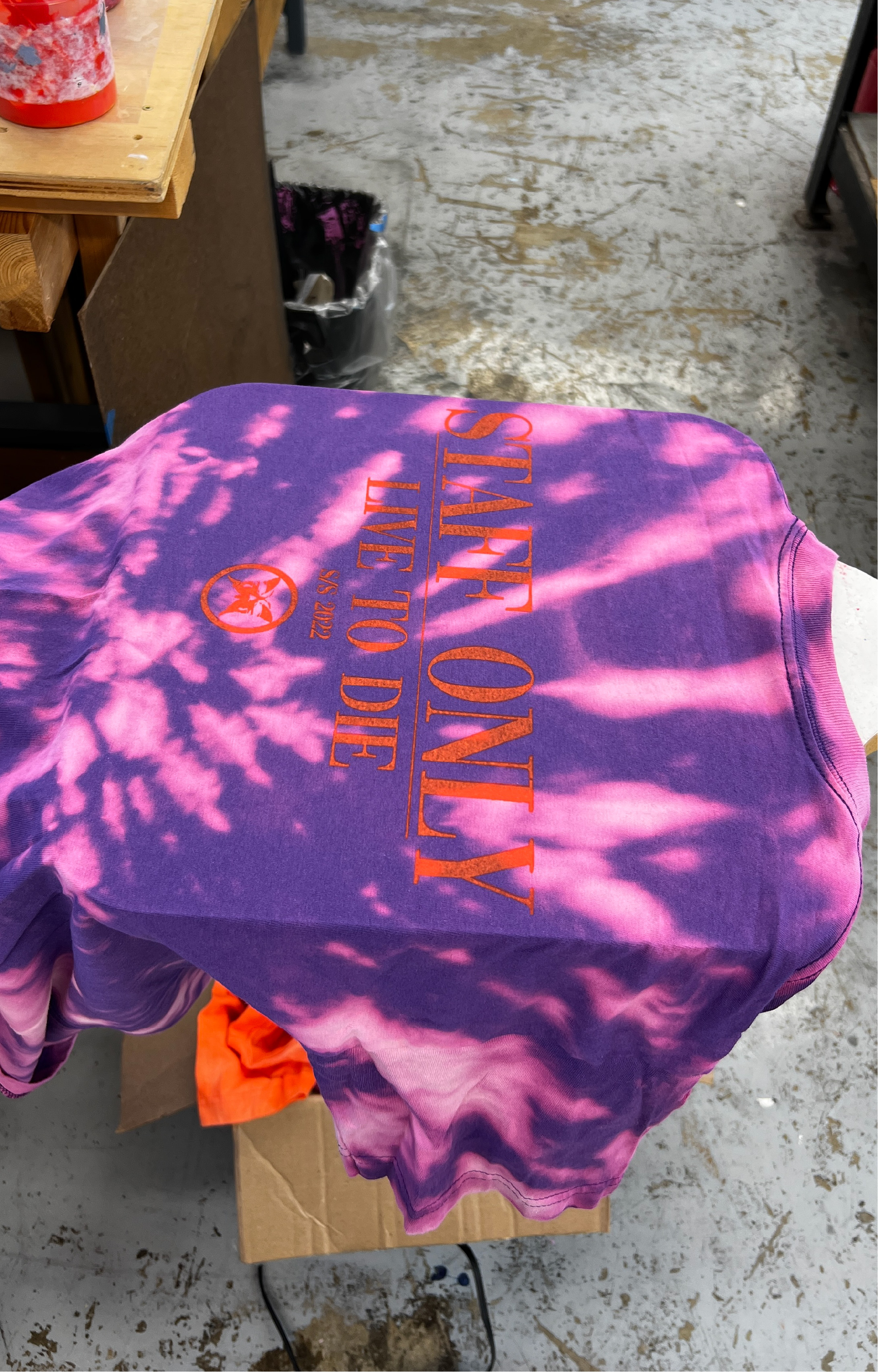 Production screen-printing setup