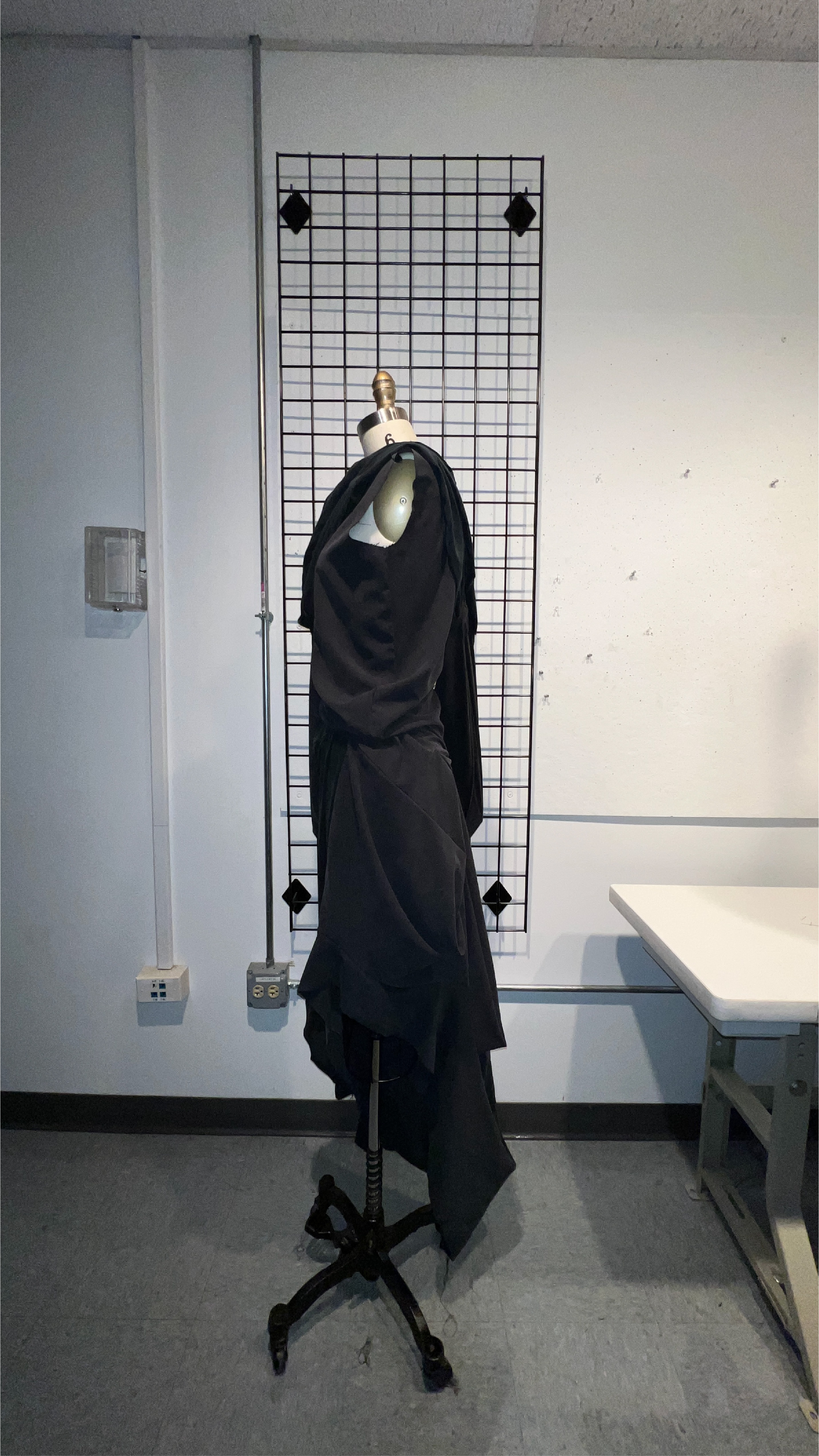 Final subtraction-cut garment, front view