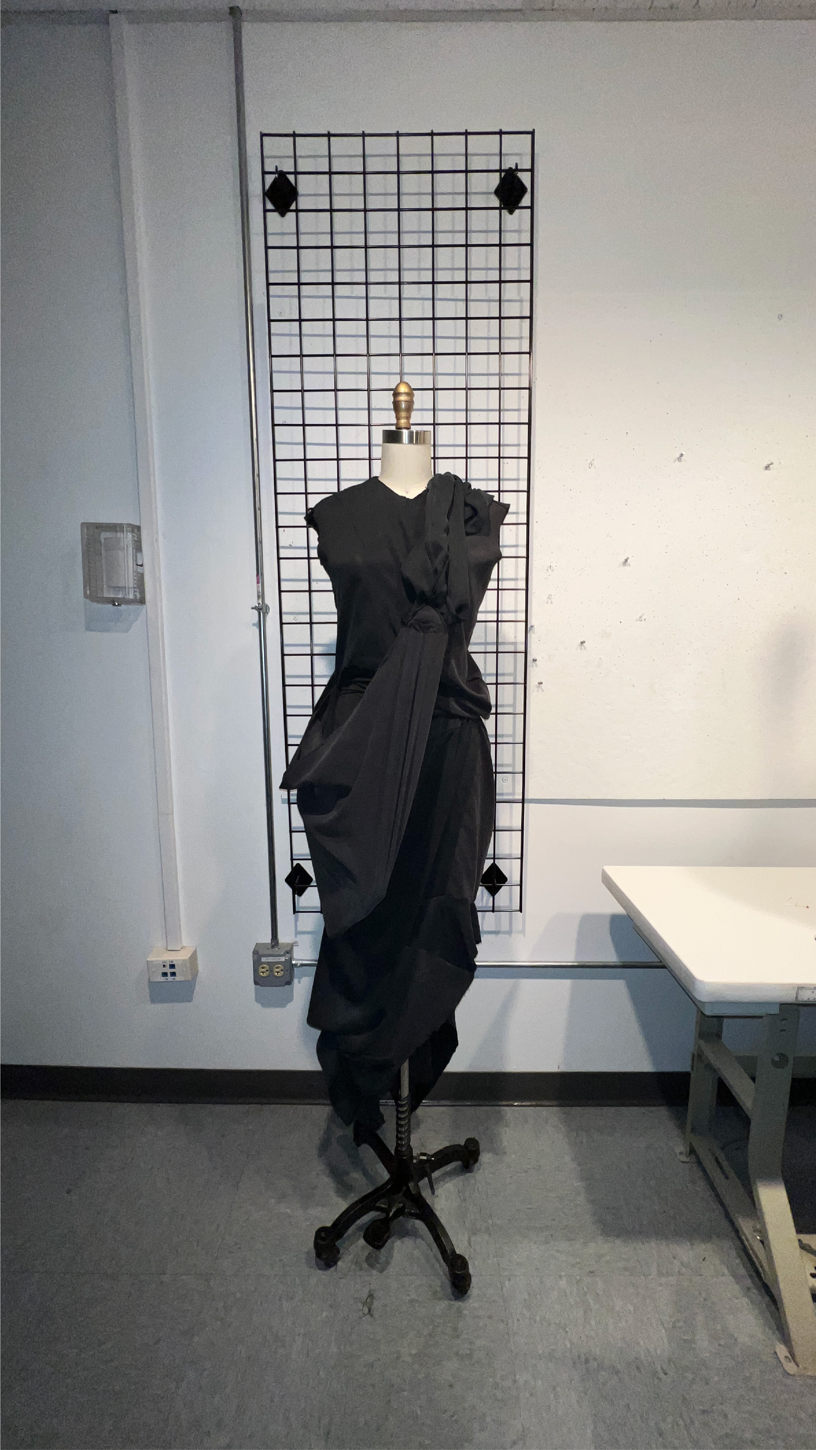 Final subtraction-cut garment, alternate view