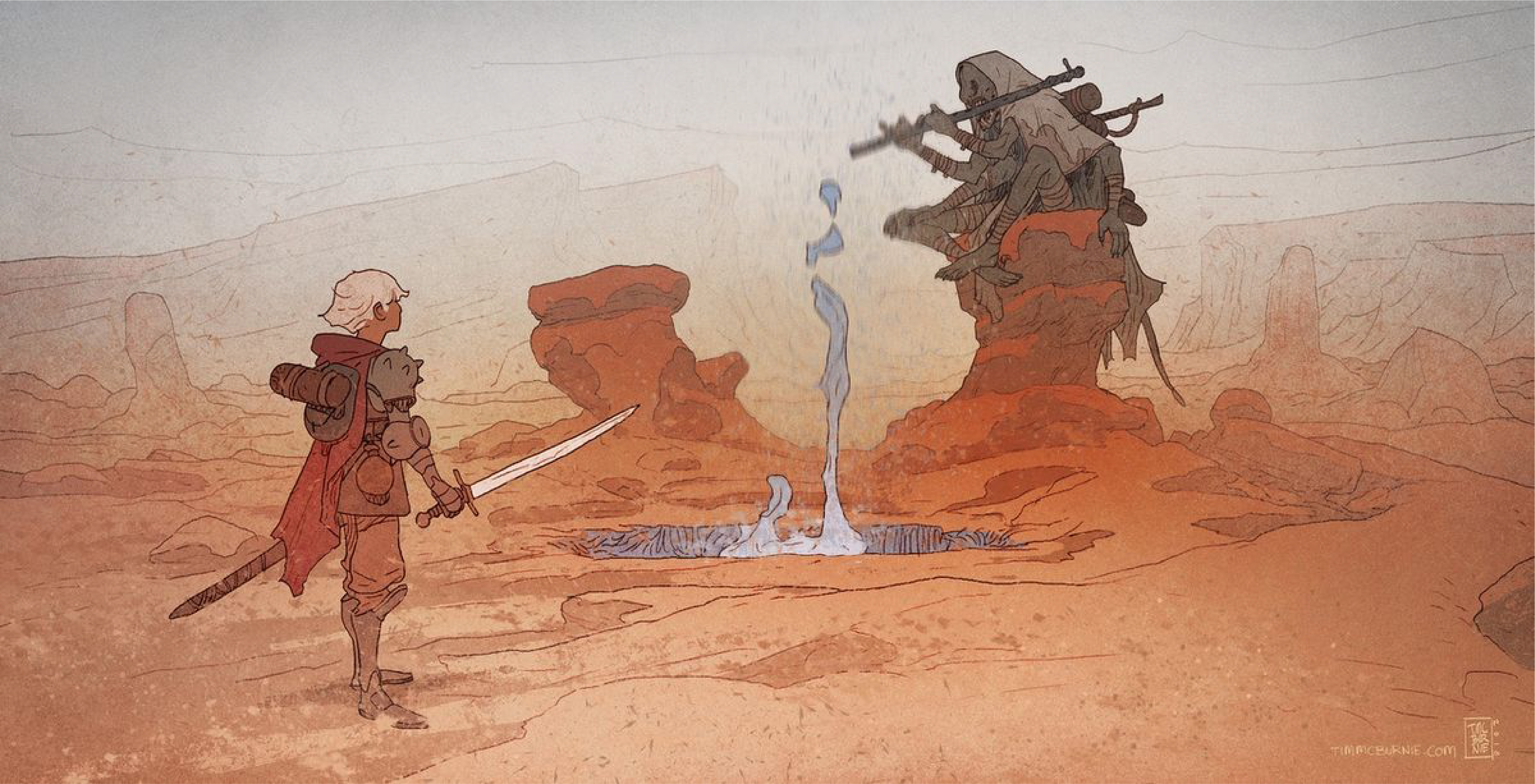 Post-apocalyptic desert concept artwork